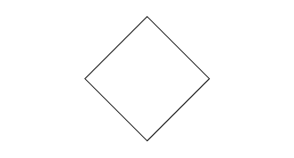 フローチャートにおける条件分岐を表す記号です。