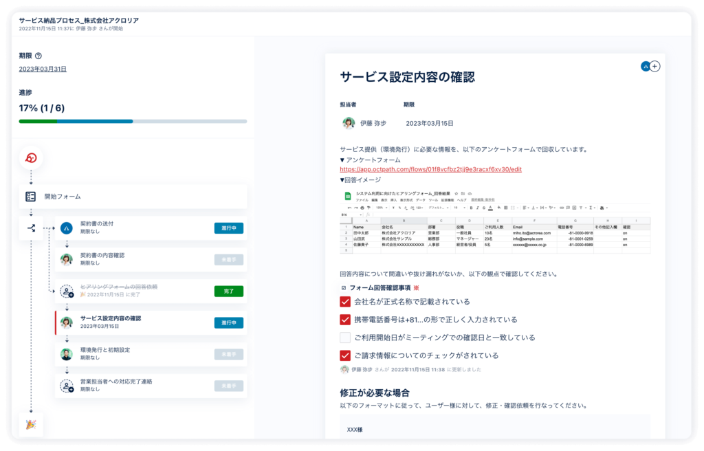 octpathのサービス納品プロセスに関わるイメージ画像です