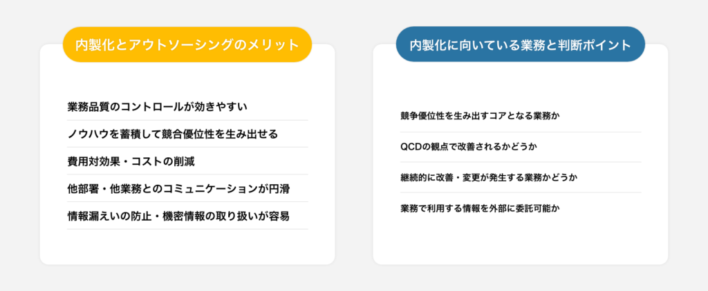 内製化のメリット・デメリット
